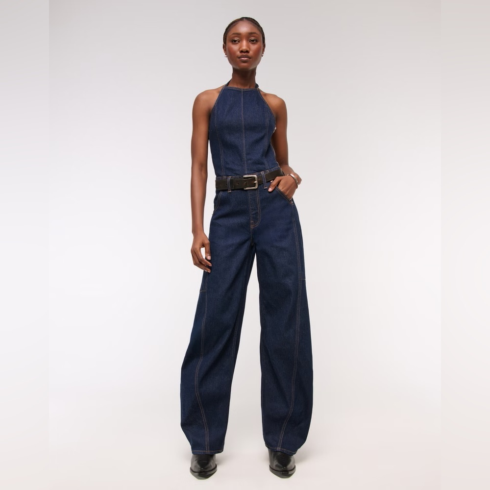 Abercrombie & Fitch Navy Jumpsuit